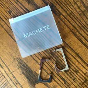 Sterling Silver Machete Geometric Earrings